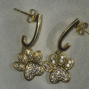 Paw Print Drop Earrings